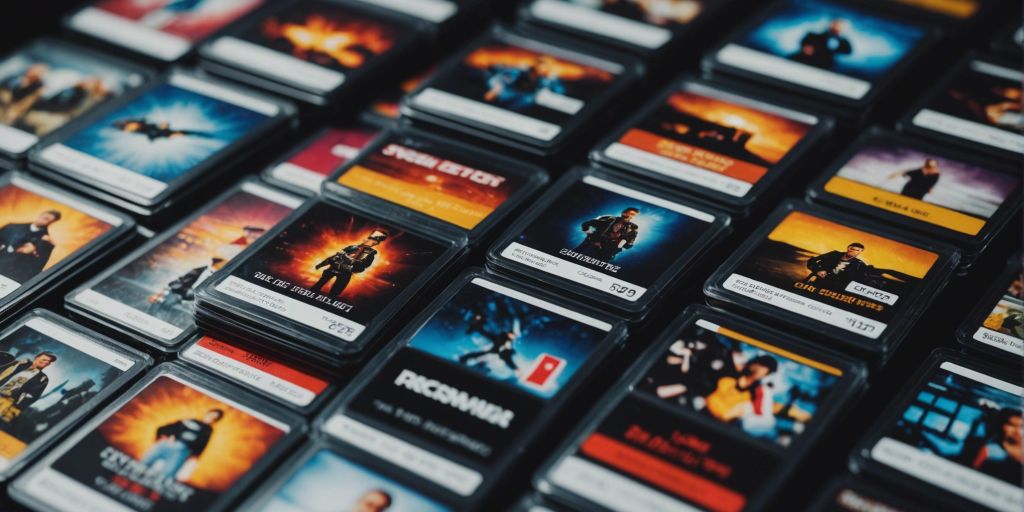 Stack of graded trading cards with price tags, representing the costs of card grading services.